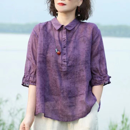 Slimming and Flattering Jacquard Blouse for Women