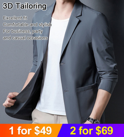 Men's lightweight casual suit jacket