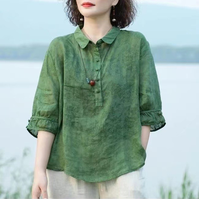 Slimming and Flattering Jacquard Blouse for Women