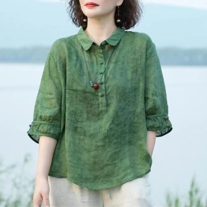 Slimming and Flattering Jacquard Blouse for Women