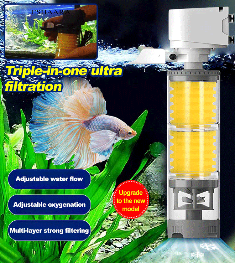 3 in 1 fish farming system with built in water purification and oxygen pump