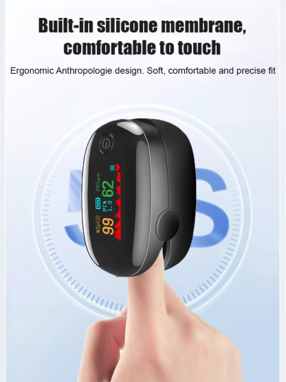 TFT finger clip home blood oxygen saturation monitoring gemstone oximeter
