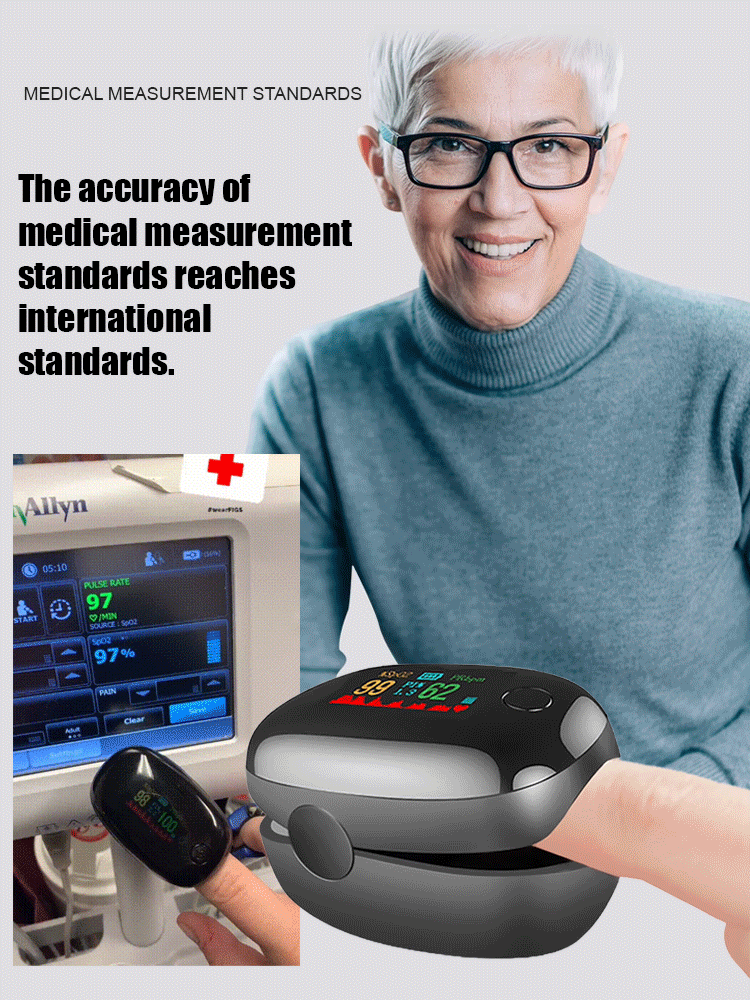 TFT finger clip home blood oxygen saturation monitoring gemstone oximeter