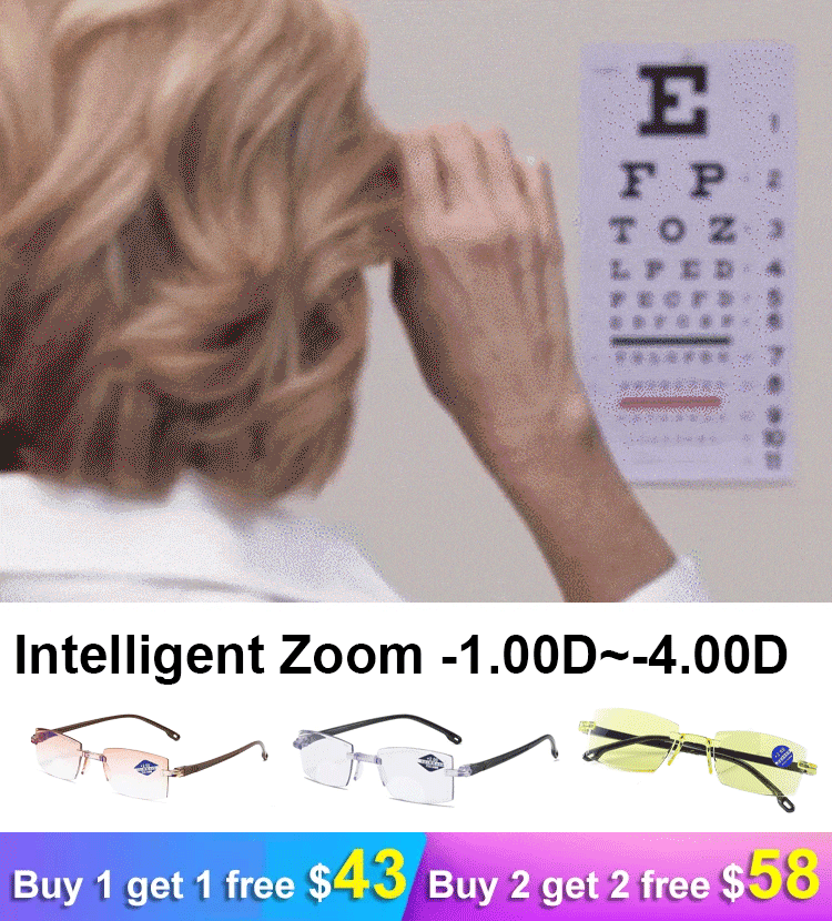 Intelligent zoom anti blue light presbyopia glasses