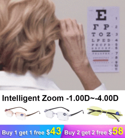 Intelligent zoom anti blue light presbyopia glasses