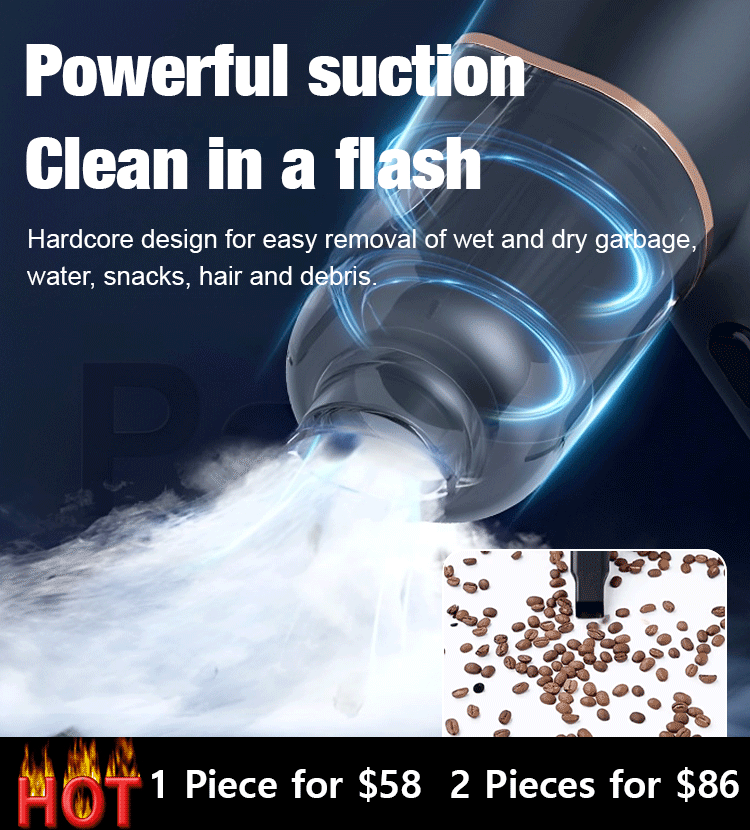 Blow, vacuum and inflate all-in-one cordless vacuum cleaner for home and car