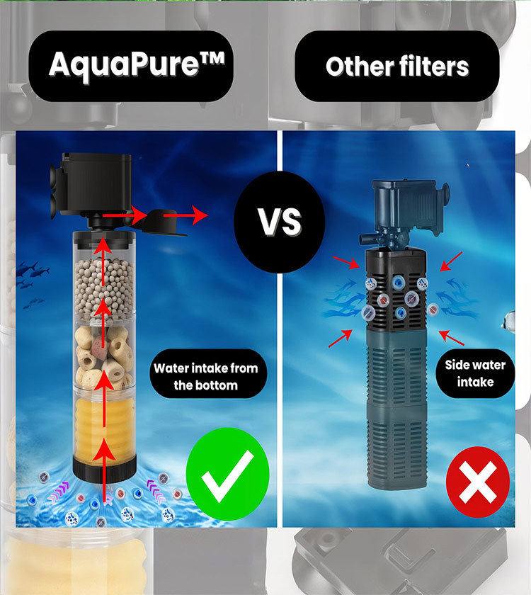 3 in 1 fish farming system with built in water purification and oxygen pump