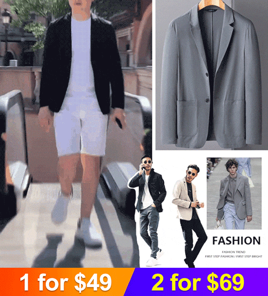 Men's lightweight casual suit jacket
