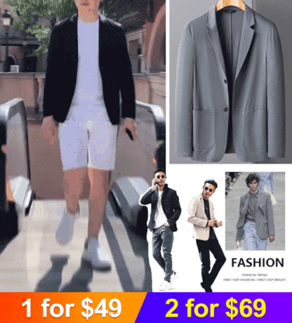 Men's lightweight casual suit jacket
