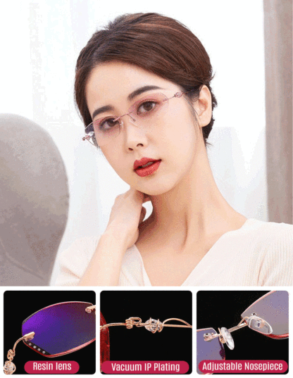 Diamond Cut Edge Rimless Presbyopia