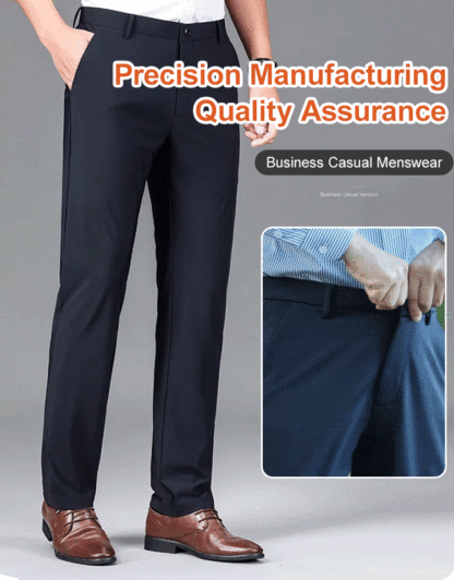 Straight padded business suit pants men