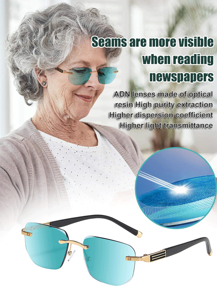 Diamond Rimless Fashion Presbyopia Glasses