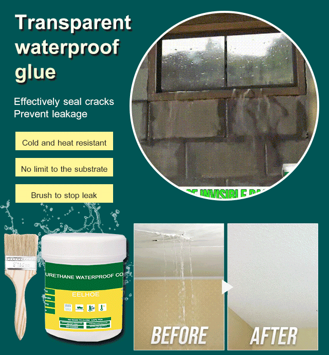 Transparent waterproof glue