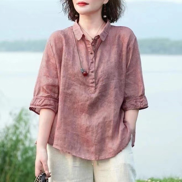 Slimming and Flattering Jacquard Blouse for Women