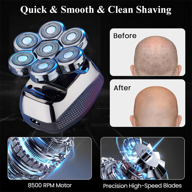 Seven Blade Head Shaver