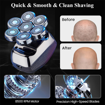 Seven Blade Head Shaver