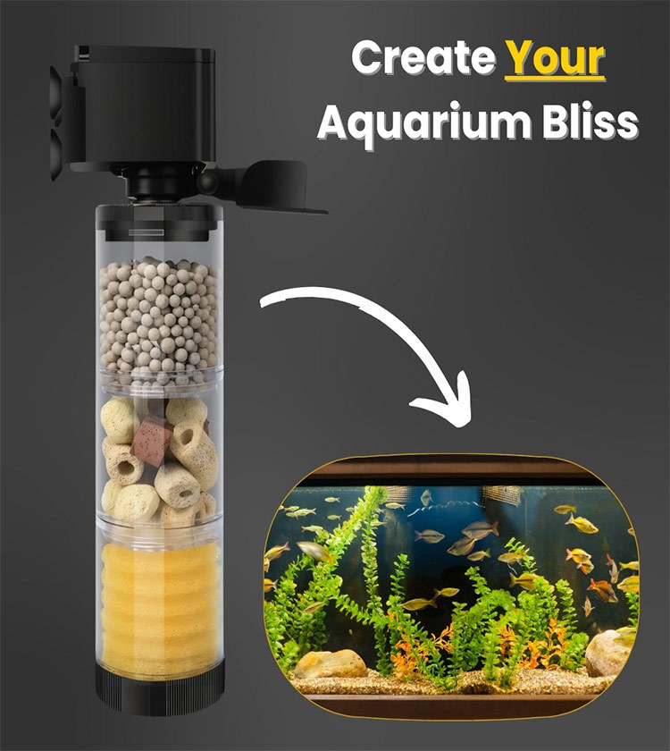 3 in 1 fish farming system with built in water purification and oxygen pump