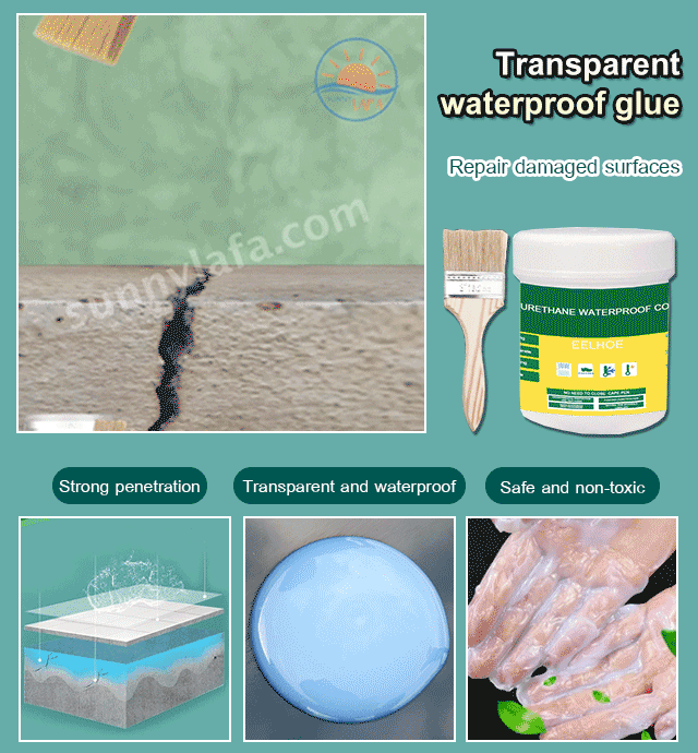 Transparent waterproof glue
