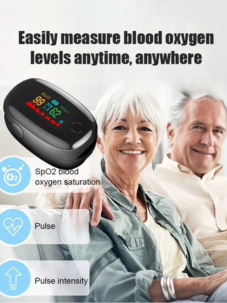 TFT finger clip home blood oxygen saturation monitoring gemstone oximeter