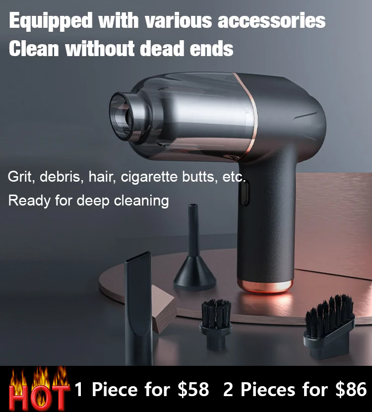 Blow, vacuum and inflate all-in-one cordless vacuum cleaner for home and car