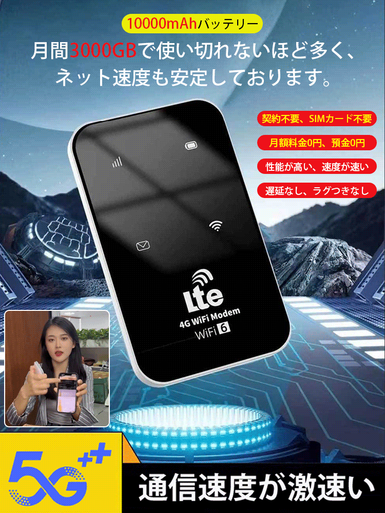 5GポータブルWiFi