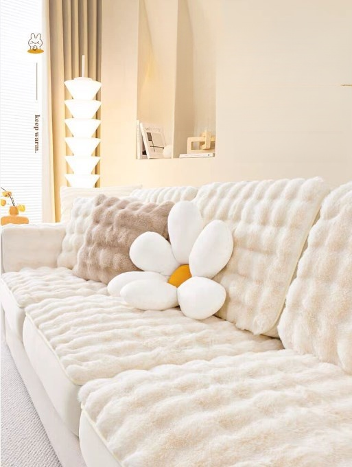 全包豪華絨毛沙發套 輕奢風格防滑沙發罩