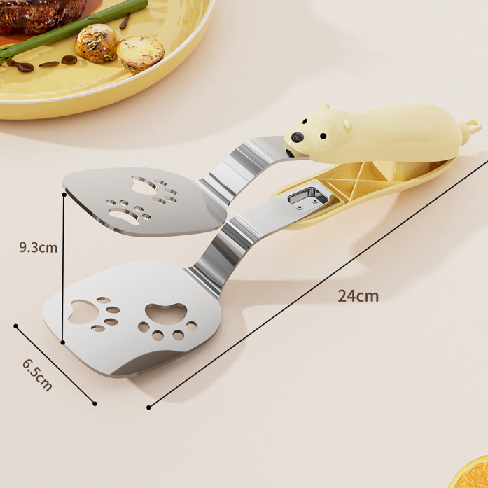 防燙防滑帶鎖扣牛排夾燒鏟菜夾