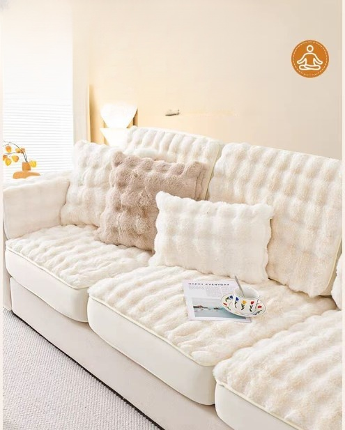 全包豪華絨毛沙發套 輕奢風格防滑沙發罩