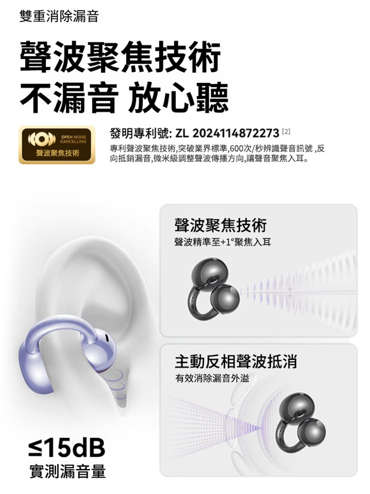 雲朵氣囊耳夾AI耳機