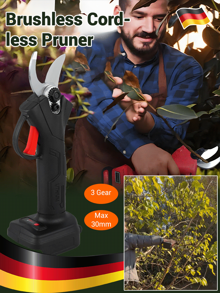 Cordless electric pruning shears