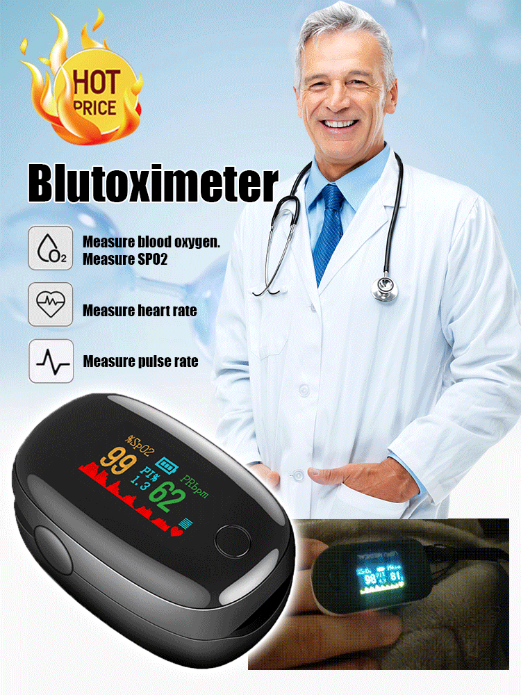 TFT finger clip home blood oxygen saturation monitoring gemstone oximeter