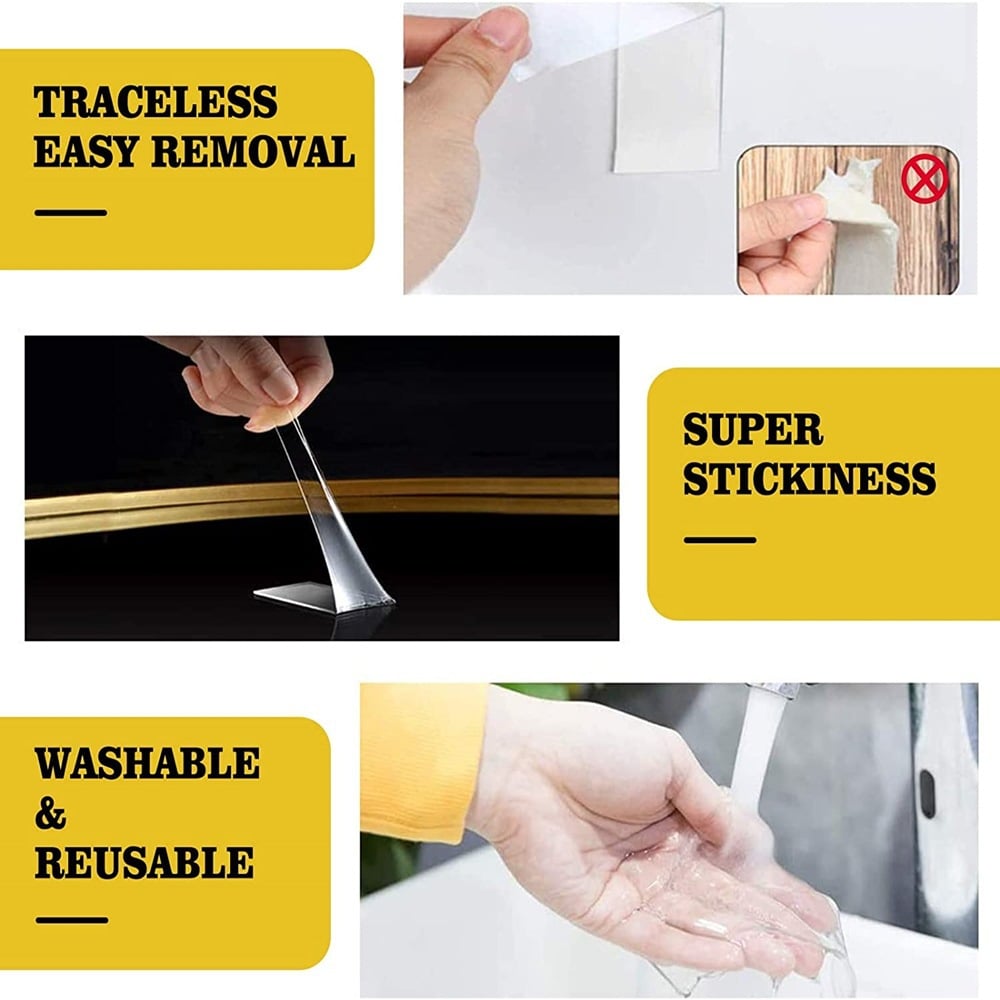 🔥2023Hot Sale 🔥Transparent Magic Nano Tape Double Sided Grip Reusable Home Tape Traceless Glue