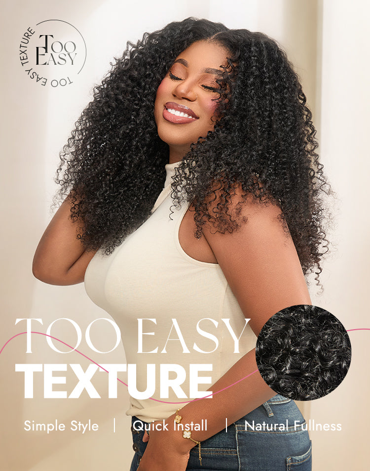 Luvme Too Easy Texture™ 3-In-1 Half Wig Kinky Curly Glueless Flexi-Fit Drawstring Wig-10