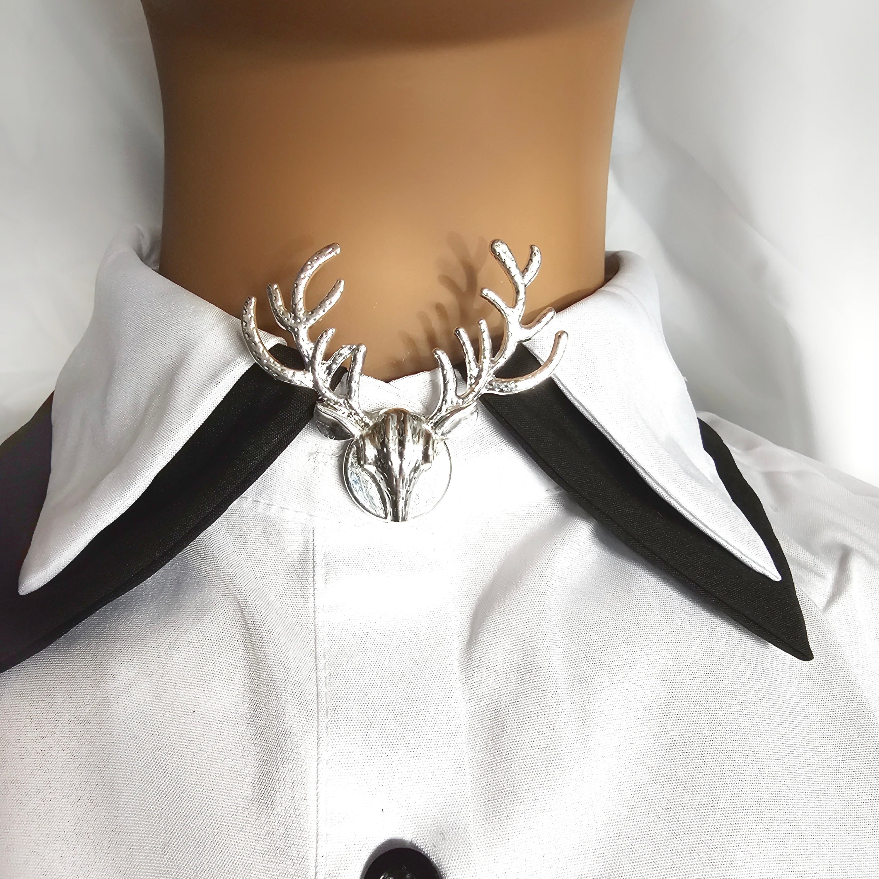 Silver deer button cover