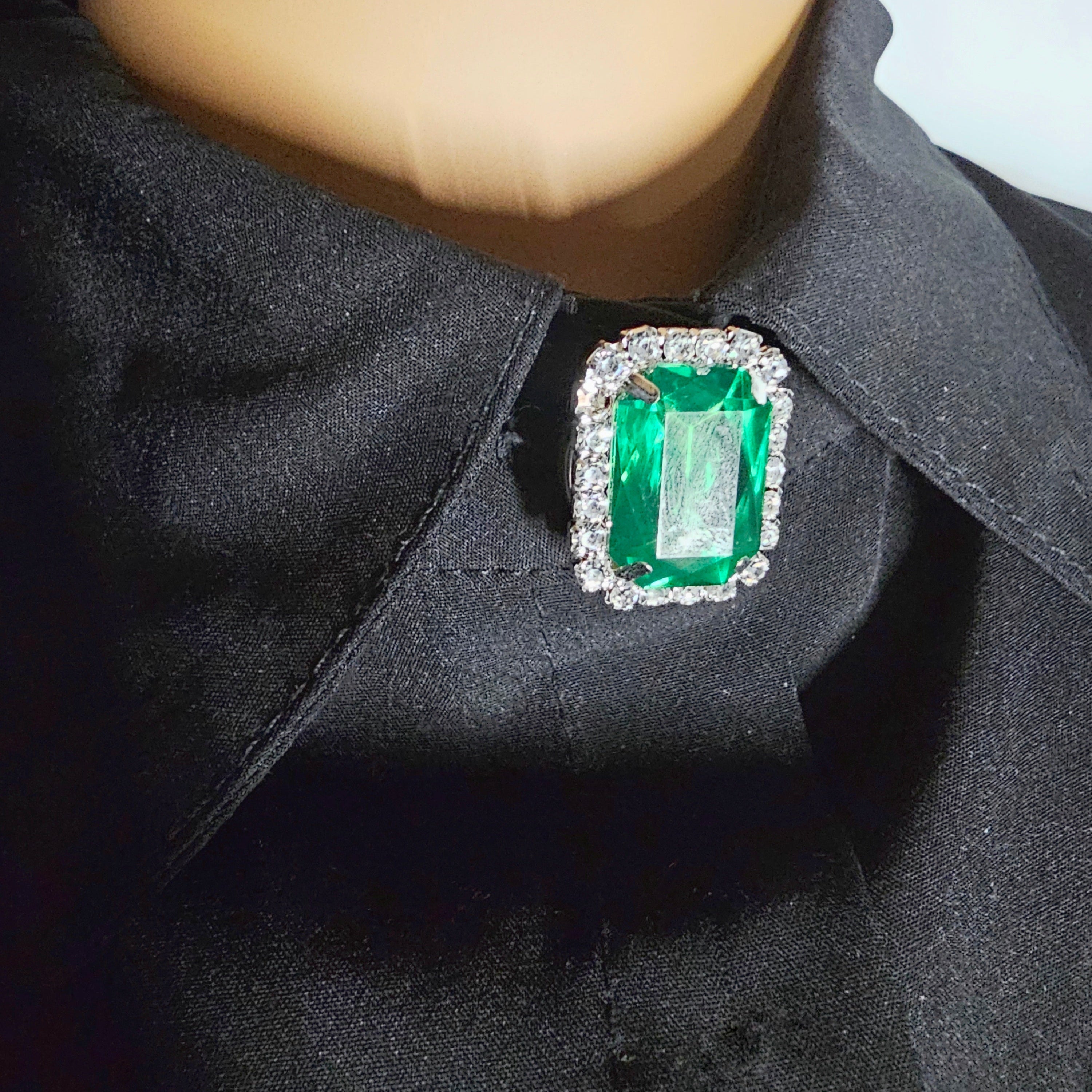 Green & silver button cover