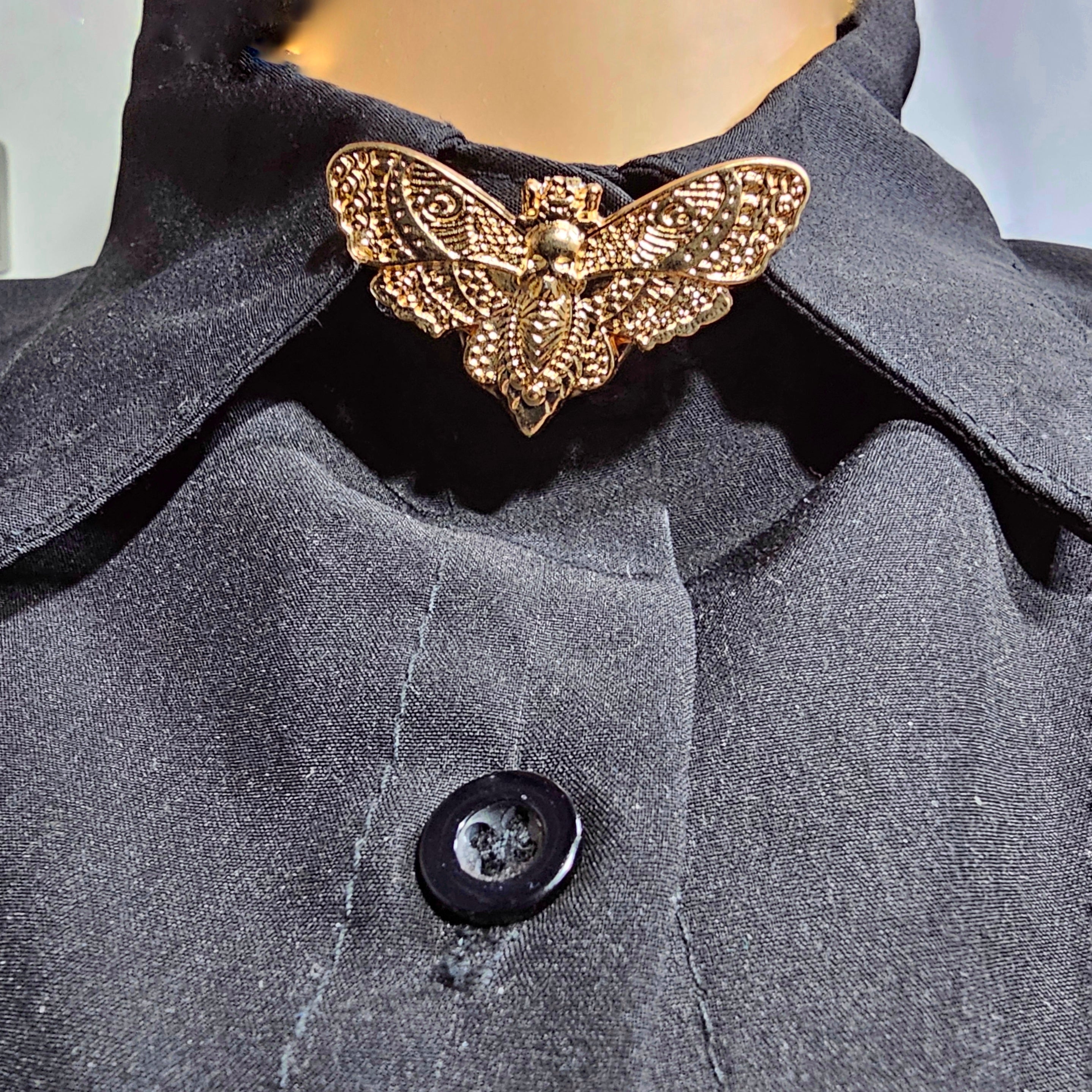 Rose gold moth button cover