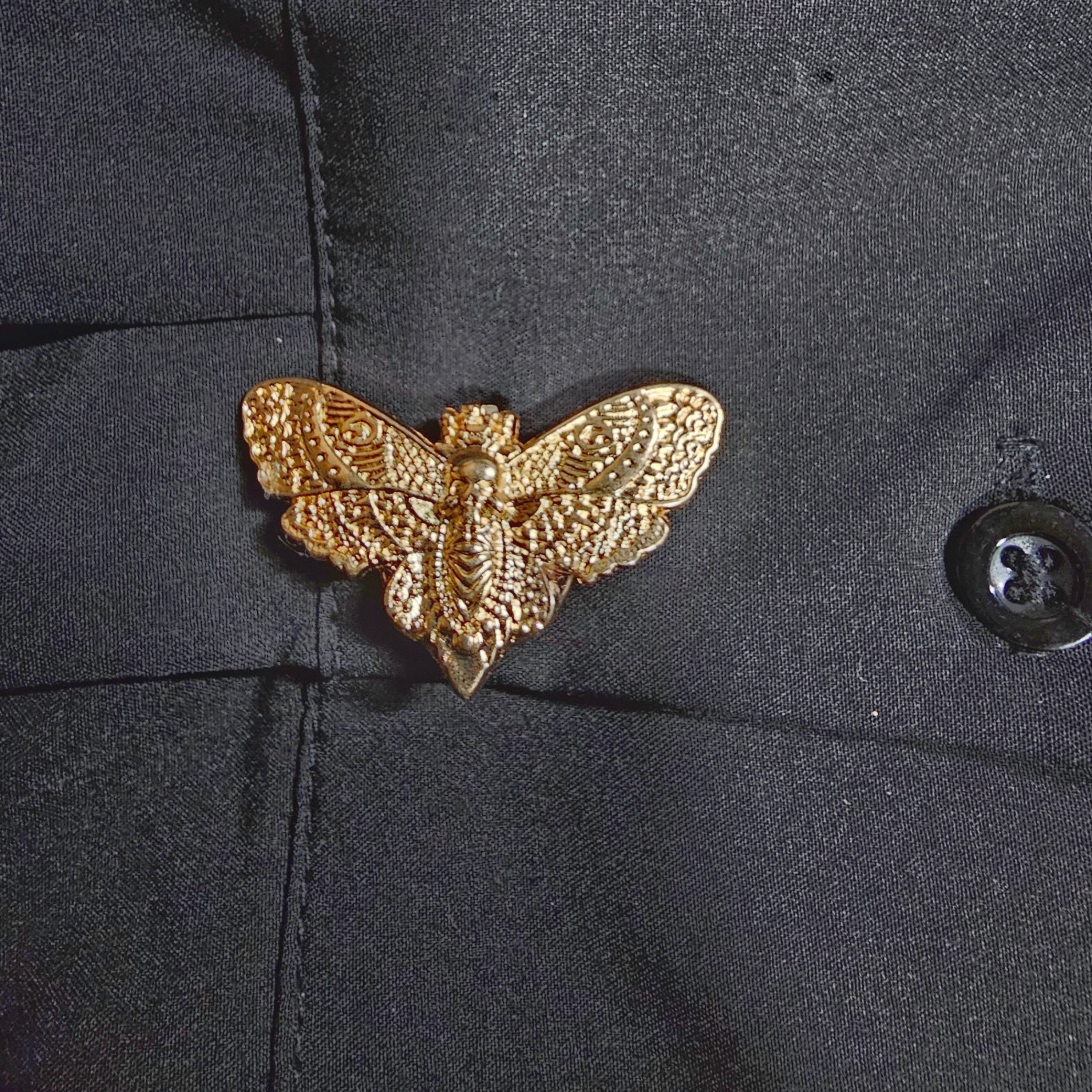 Rose gold moth button cover