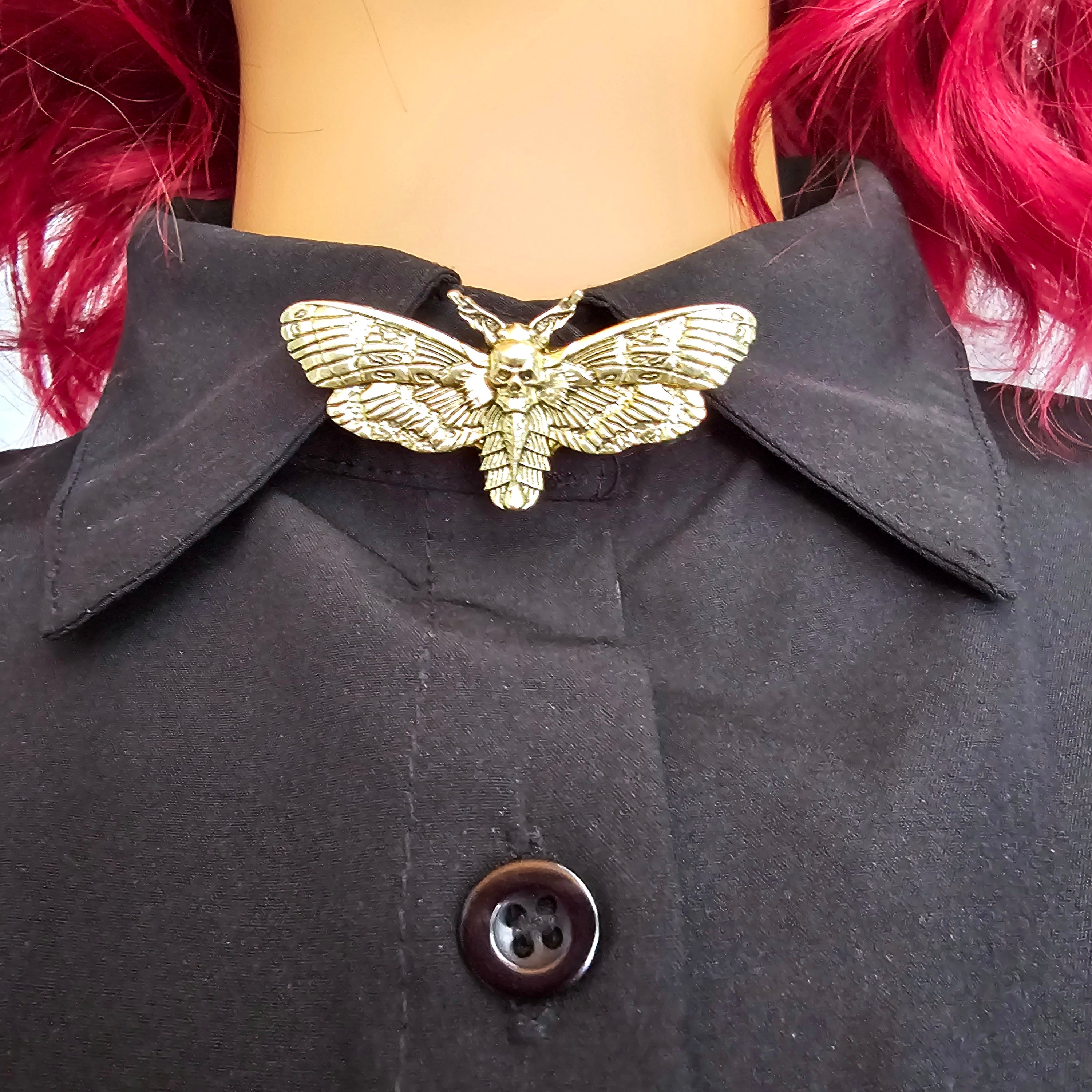 Light gold moth button cover