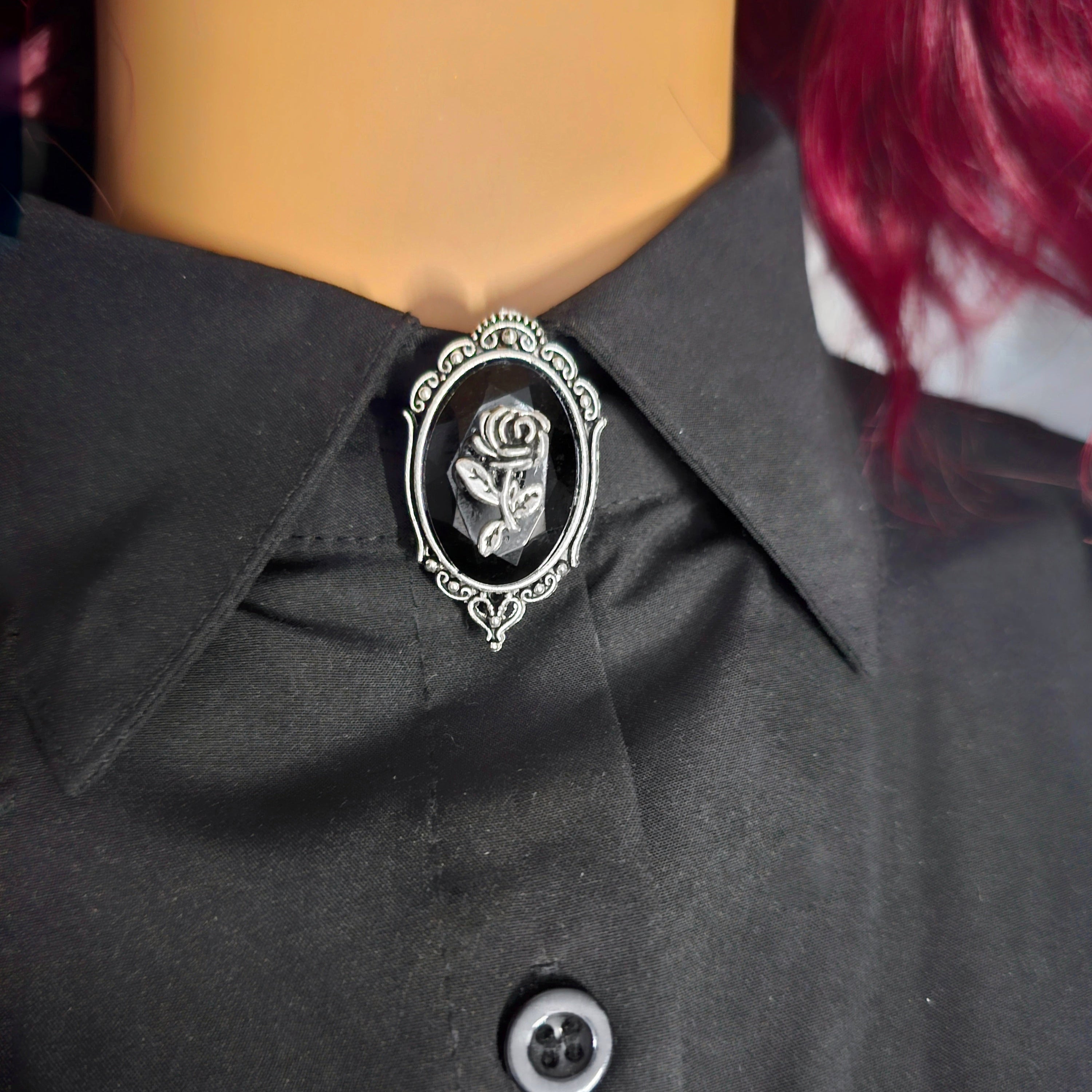 Gothic rose button cover