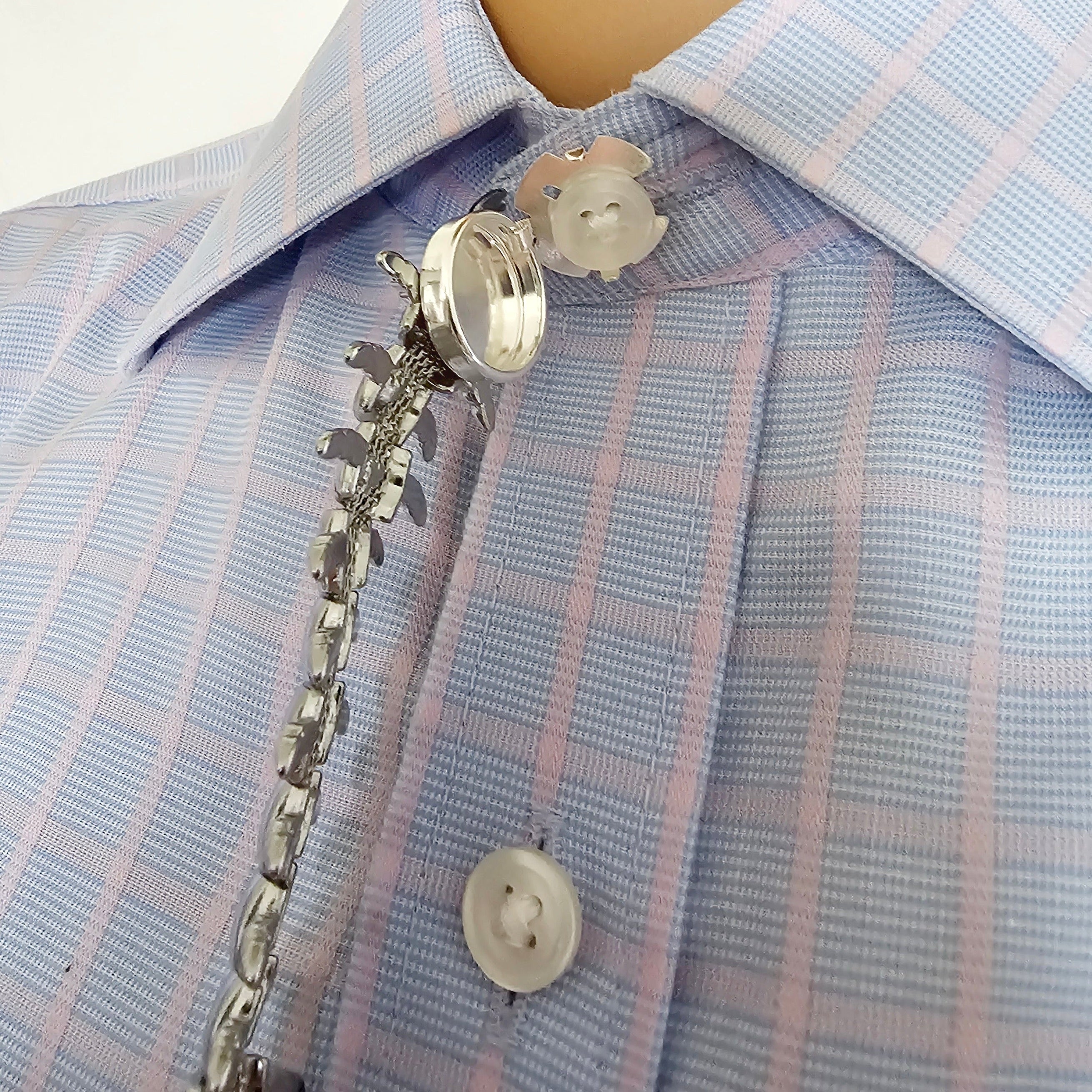 Silver centipede button cover