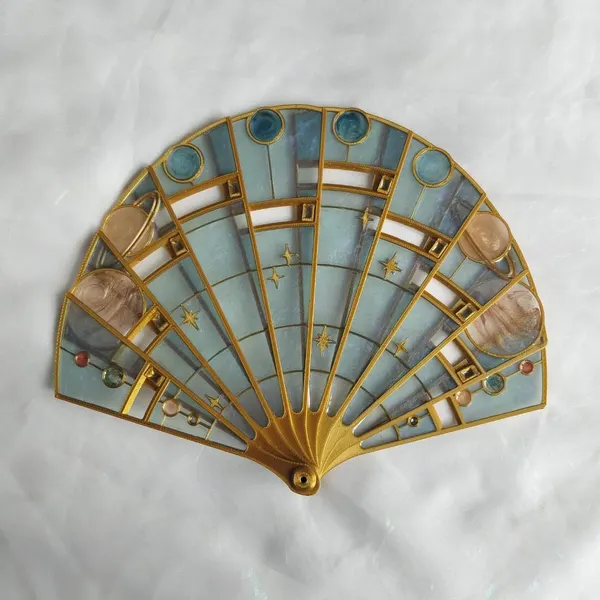 Solar system hand fan