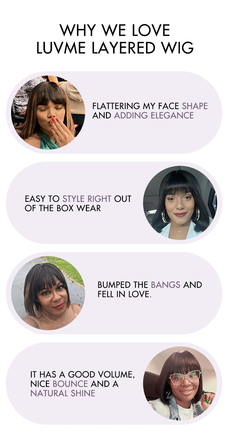 Breathable Cap Loose Wave 5x5 Closure Lace Glueless Human Hair Long Wig with Cute Bangs | Face-Framing-04
