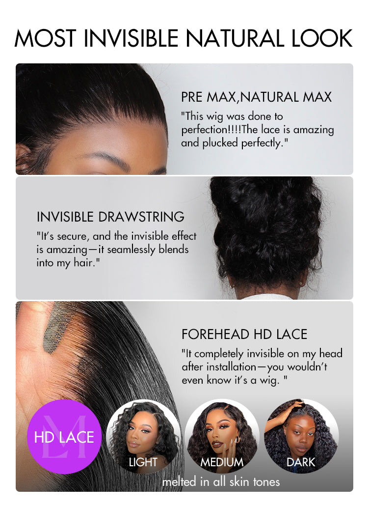 PreMax Wigs - Luxury Classic Silky Straight HD Full Lace Flexi-Fit Invisi Drawstring Cap Human Hair Wig-15