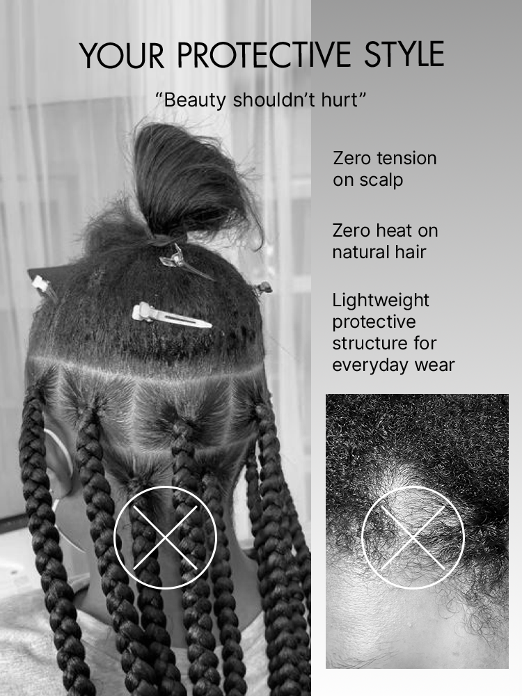 OwnScalp™ French Curl Knotless Boho Braids HD Full Lace Long Wig Flexi Fit Invisi Drawstring Cap - US Only-73