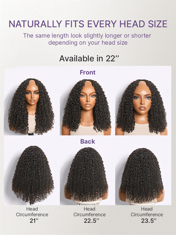 True Scalp Burmese Curly V Part Glueless Human Hair Wig Flexi-Fit Drawstring-21