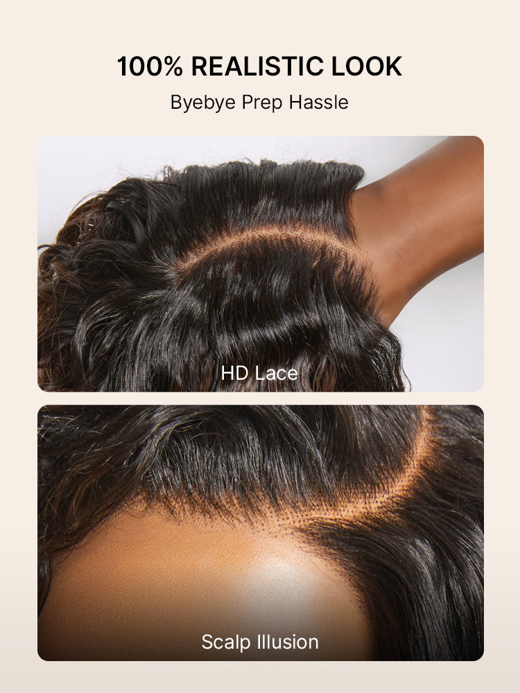Ready to Go Ombre Brown Water Wave Short Curly Bob Wig Glueless Minimalist HD Lace Wig Pre-Cut Lace-14