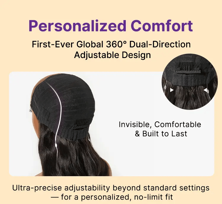 MyOwn-Fit 360 HD Lace Free Parting Water Wave Wig Flexi-Fit Invisi Drawstring Cap & Pre-Cut Lace-14
