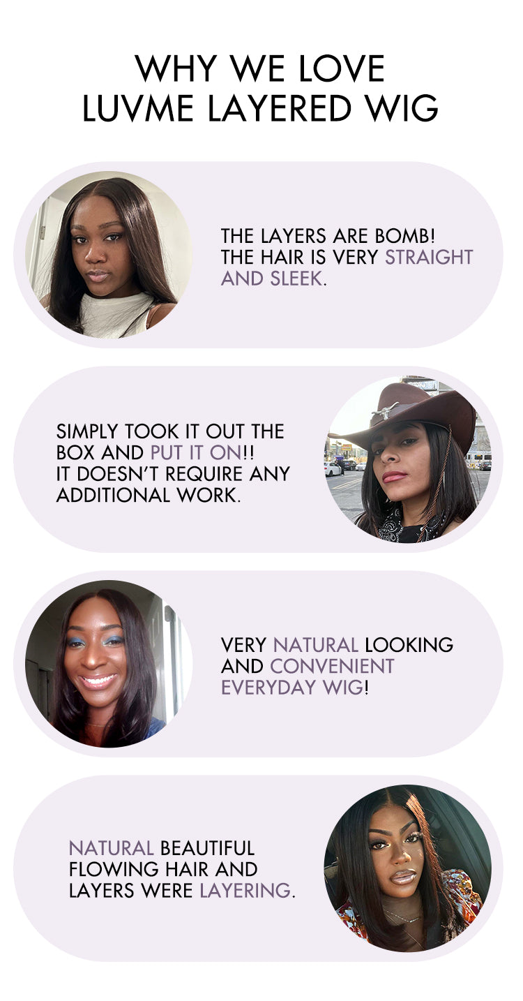Limited Design | Blow Out Layered Cut C Part Glueless 5x5 Closure HD Lace Wig with Bangs| Large & Small Cap Size-12