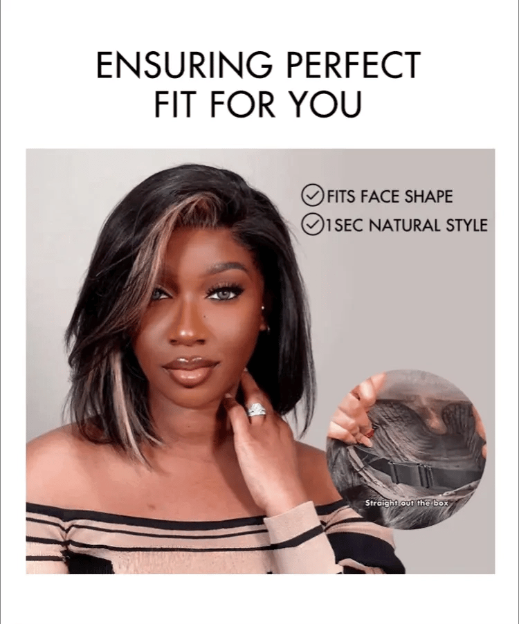 Breathable Cap Loose Wave 5x5 Closure Lace Glueless Human Hair Long Wig with Cute Bangs - US Only-17