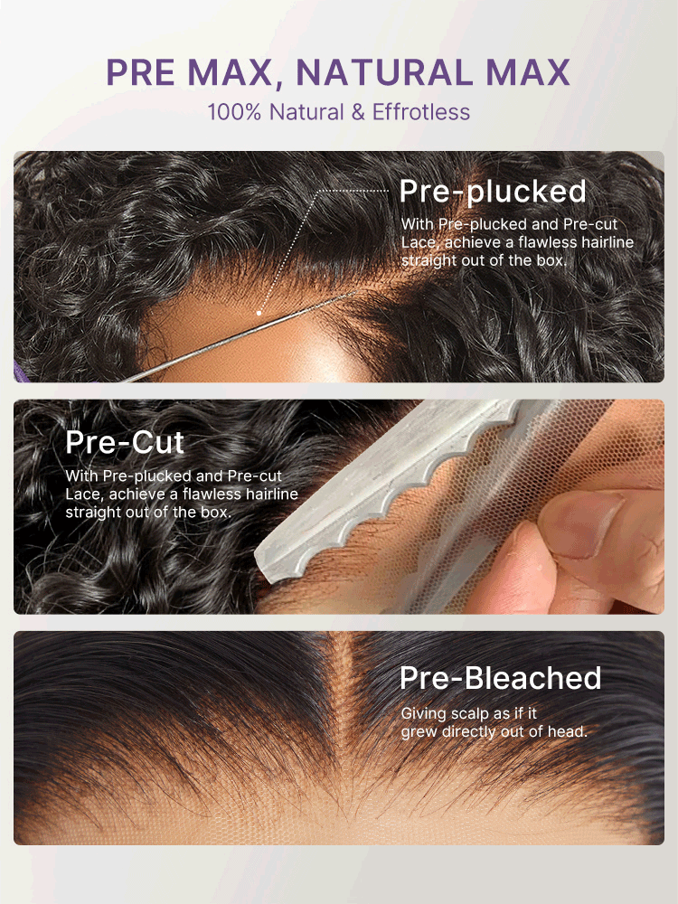Water Wave Pixie Cut Water Wave Glueless Minimalist HD Lace Short Curly Wig-14